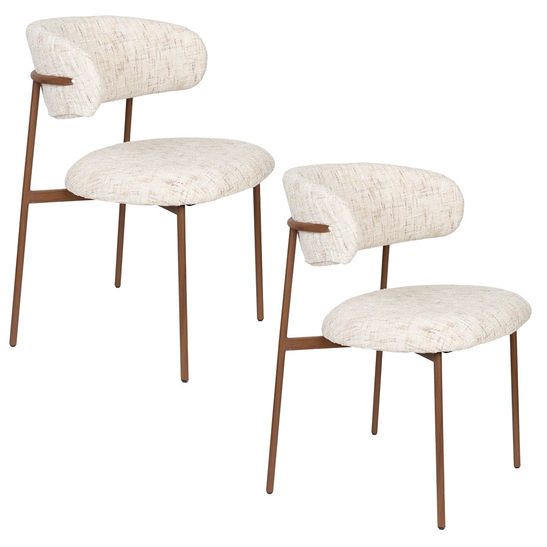 White Label Living Eetkamerstoel Claes Wit - KwaliteitWonen.nl