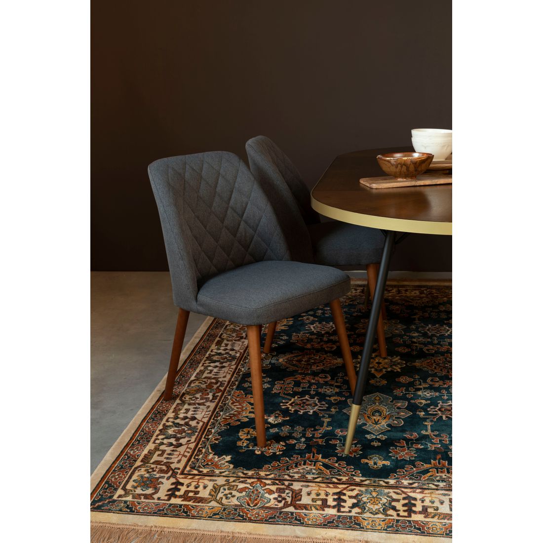 White Label Living Eetkamerstoel Conway Donkergrijs - KwaliteitWonen.nl