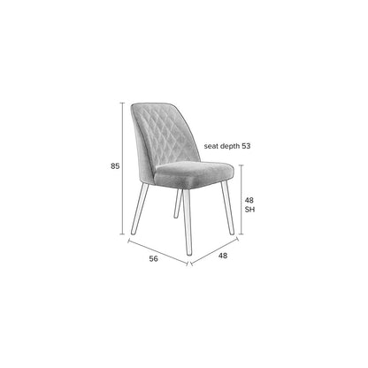 White Label Living Eetkamerstoel Conway Donkergrijs - KwaliteitWonen.nl