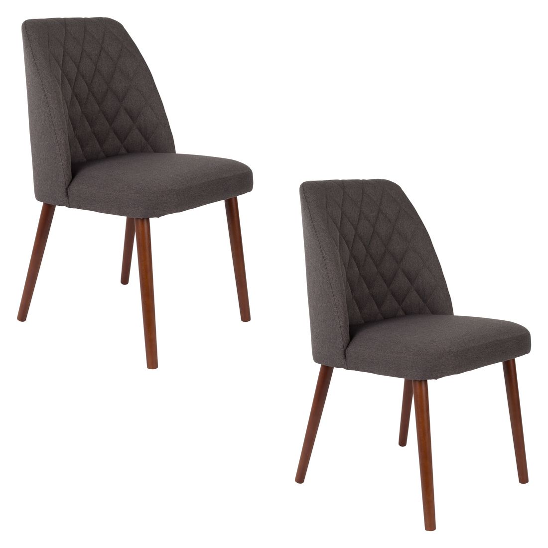White Label Living Eetkamerstoel Conway Donkergrijs - KwaliteitWonen.nl
