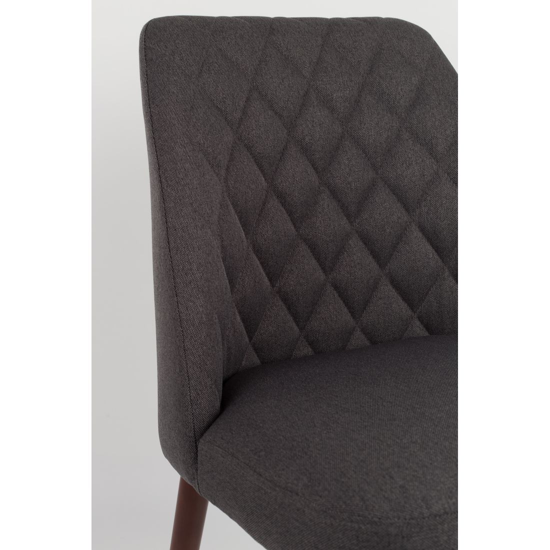 White Label Living Eetkamerstoel Conway Donkergrijs - KwaliteitWonen.nl