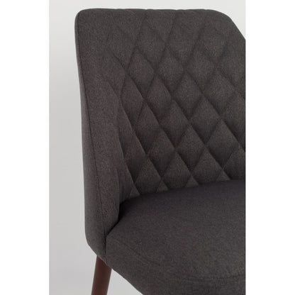 White Label Living Eetkamerstoel Conway Donkergrijs - KwaliteitWonen.nl