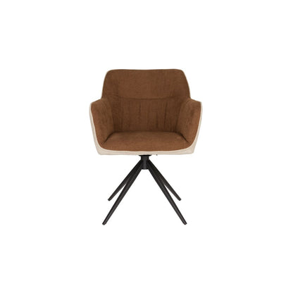White Label Living Eetkamerstoel Daley Beige / Bruin - KwaliteitWonen.nl