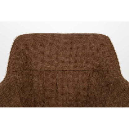 White Label Living Eetkamerstoel Daley Beige / Bruin - KwaliteitWonen.nl