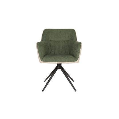 White Label Living Eetkamerstoel Daley Beige Groen - KwaliteitWonen.nl