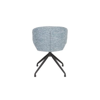 White Label Living Eetkamerstoel Draaibaar Balado Blauw - KwaliteitWonen.nl