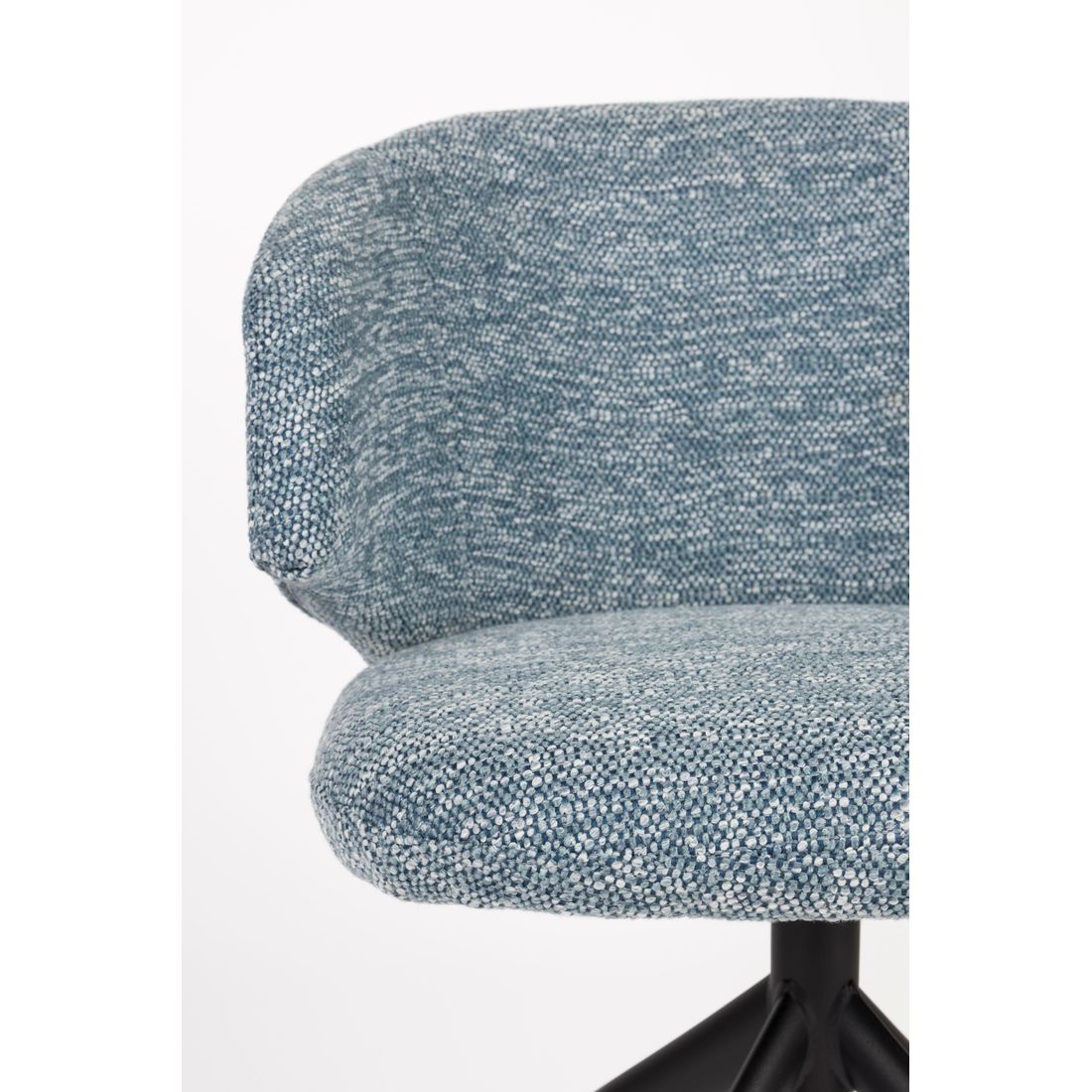 White Label Living Eetkamerstoel Draaibaar Balado Blauw - KwaliteitWonen.nl