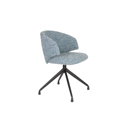 White Label Living Eetkamerstoel Draaibaar Balado Blauw - KwaliteitWonen.nl