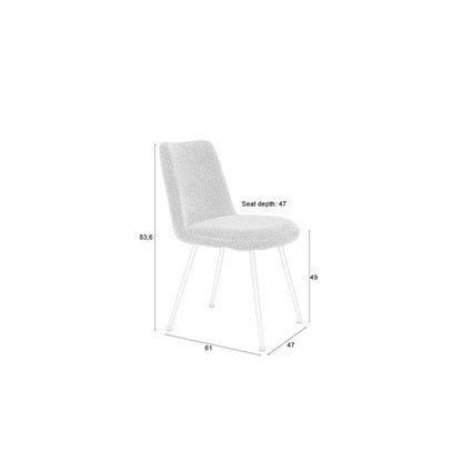 White Label Living Eetkamerstoel Fijs Wit - KwaliteitWonen.nl