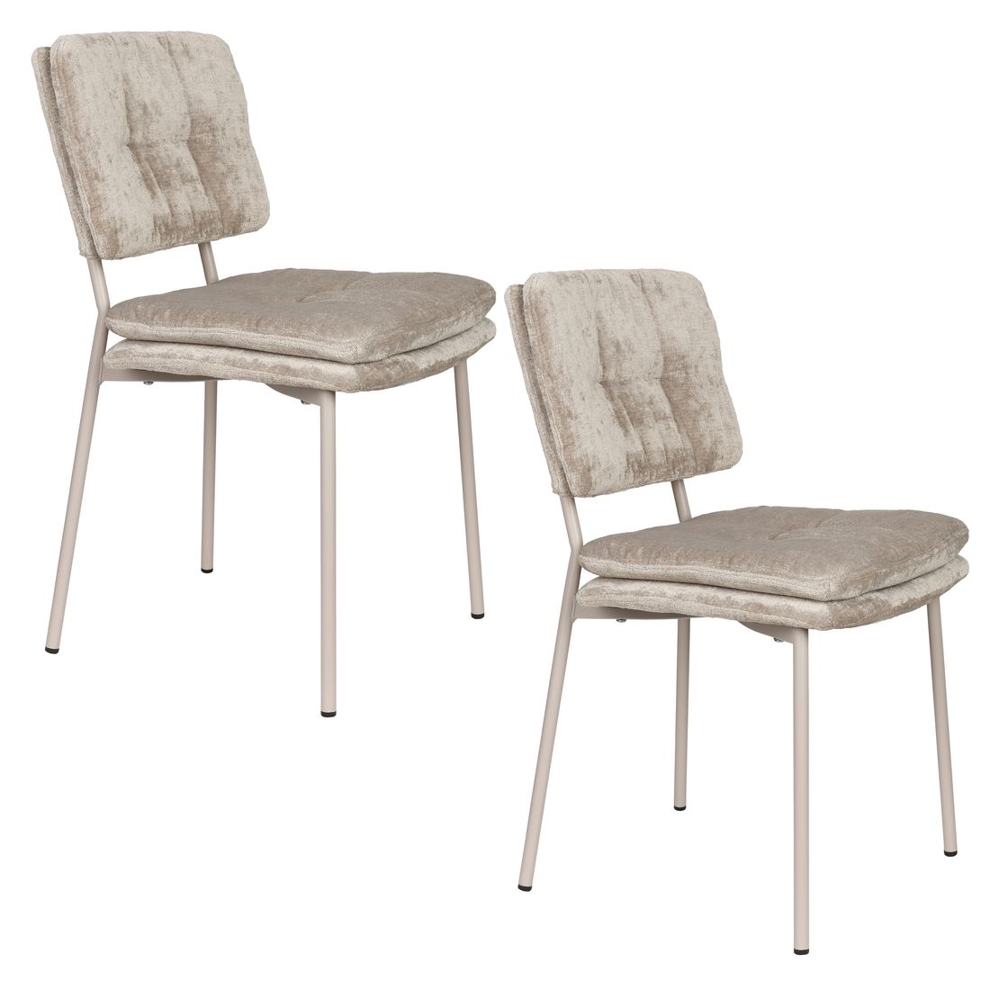 White Label Living Eetkamerstoel Franck Beige - KwaliteitWonen.nl