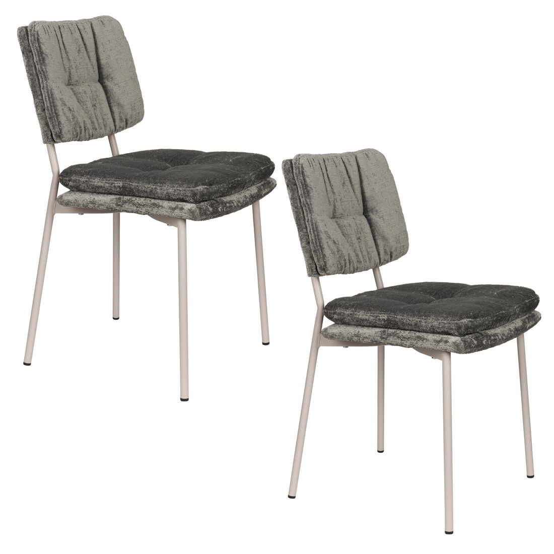 White Label Living Eetkamerstoel Franck Grijs - KwaliteitWonen.nl