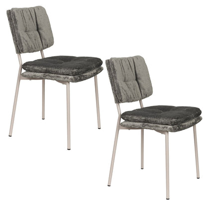 White Label Living Eetkamerstoel Franck Grijs - KwaliteitWonen.nl