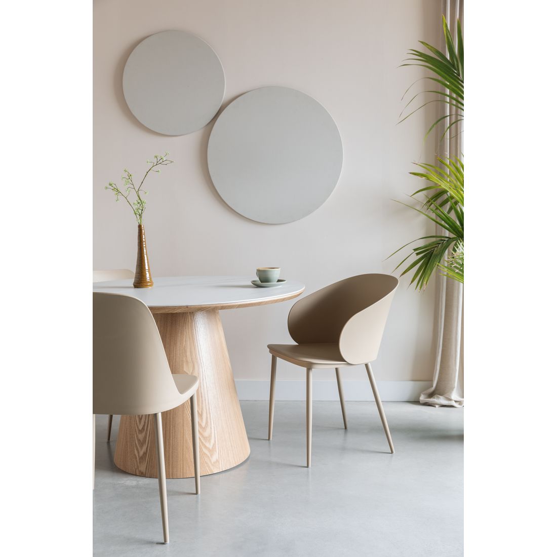 White Label Living Eetkamerstoel Gigi Beige - KwaliteitWonen.nl