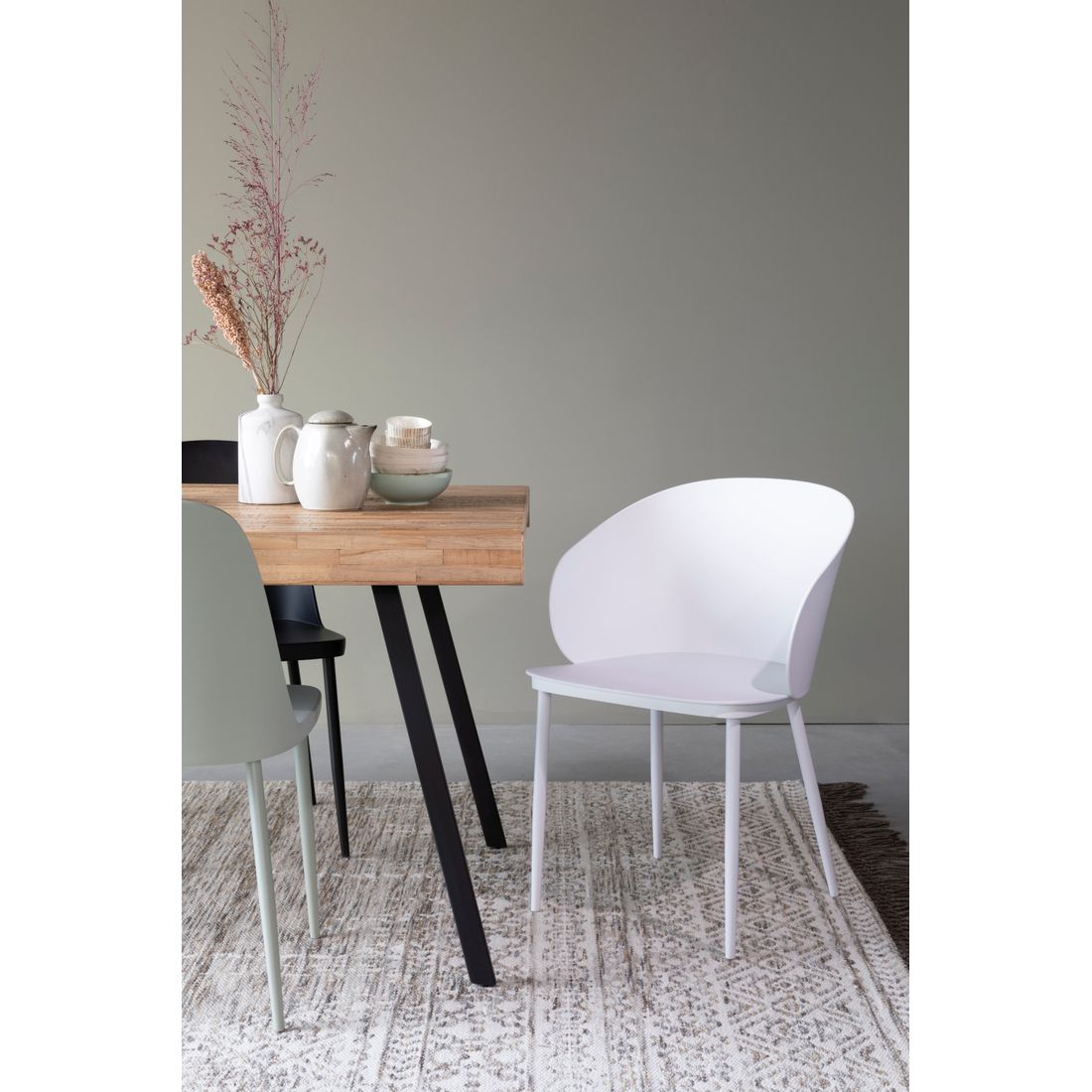 White Label Living Eetkamerstoel Gigi Wit - KwaliteitWonen.nl
