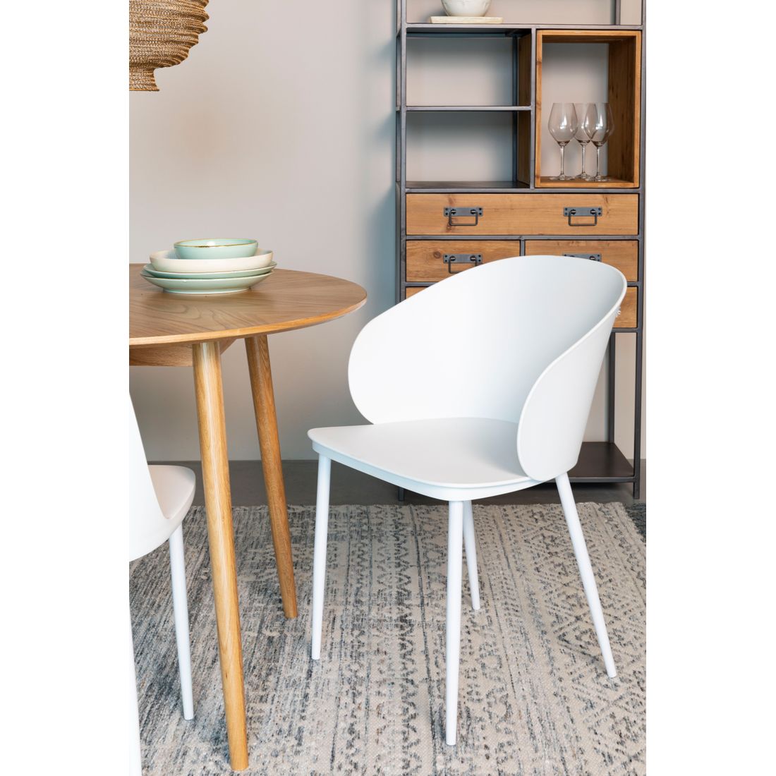 White Label Living Eetkamerstoel Gigi Wit - KwaliteitWonen.nl