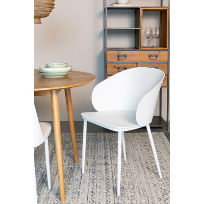 White Label Living Eetkamerstoel Gigi Wit - KwaliteitWonen.nl