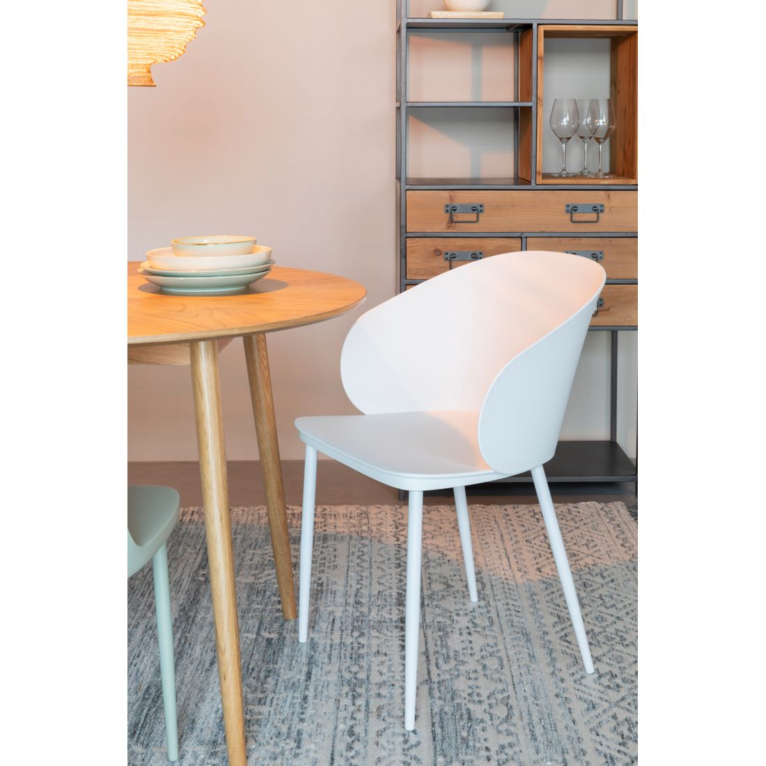 White Label Living Eetkamerstoel Gigi Wit - KwaliteitWonen.nl