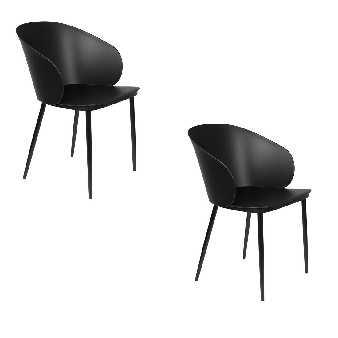 White Label Living Eetkamerstoel Gigi Zwart - KwaliteitWonen.nl