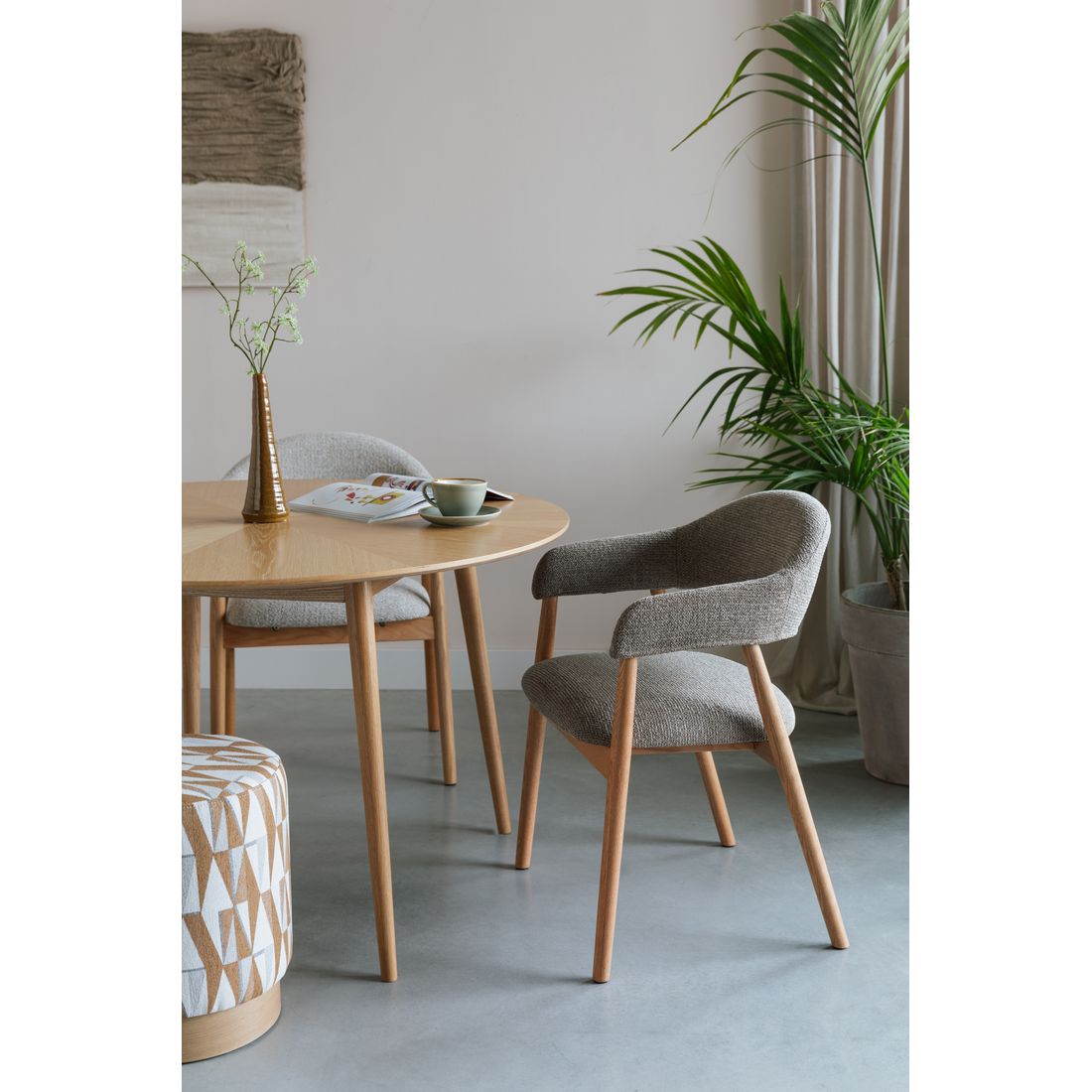 White Label Living Eetkamerstoel Indy Bruin - KwaliteitWonen.nl
