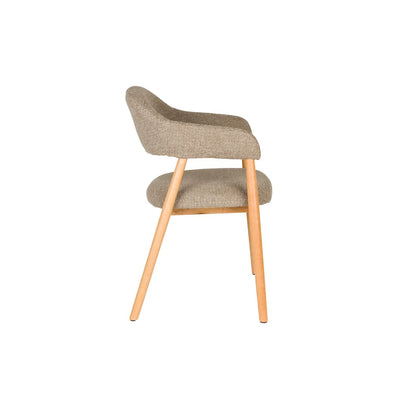 White Label Living Eetkamerstoel Indy Bruin - KwaliteitWonen.nl