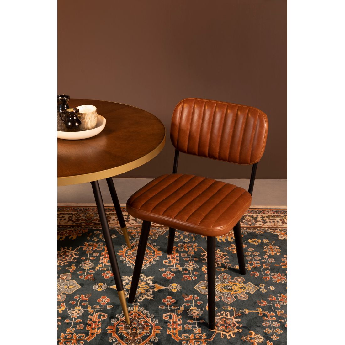 White Label Living Eetkamerstoel Jake Bruin - KwaliteitWonen.nl