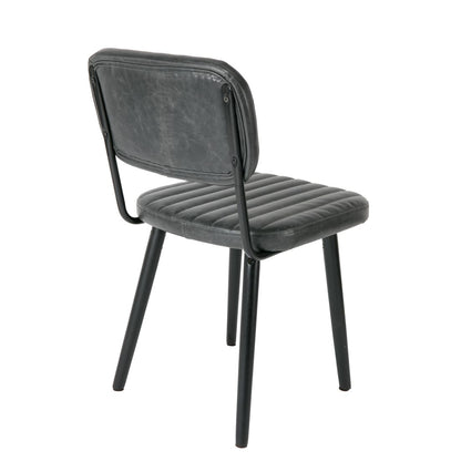 White Label Living Eetkamerstoel Jake Donkergrijs - KwaliteitWonen.nl