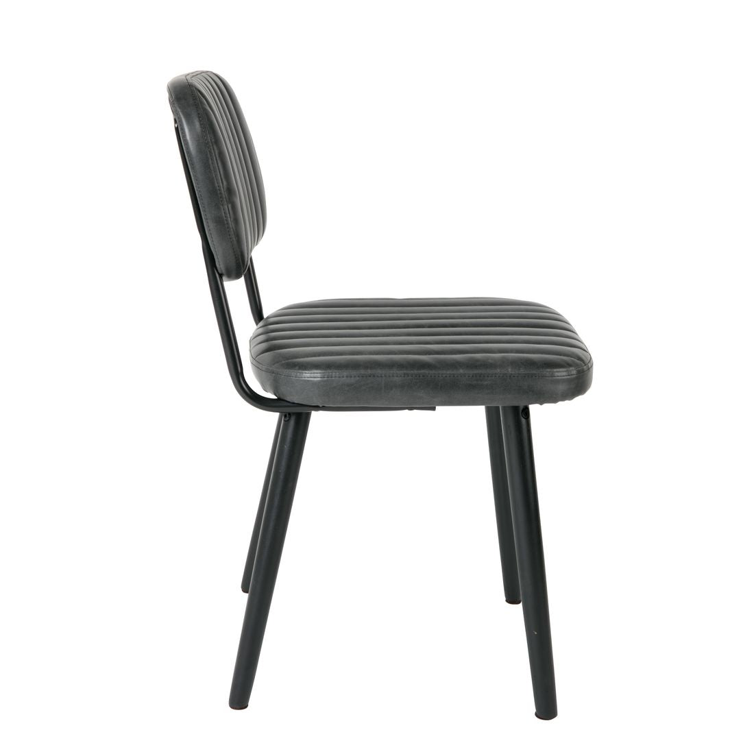 White Label Living Eetkamerstoel Jake Donkergrijs - KwaliteitWonen.nl