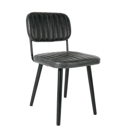 White Label Living Eetkamerstoel Jake Donkergrijs - KwaliteitWonen.nl