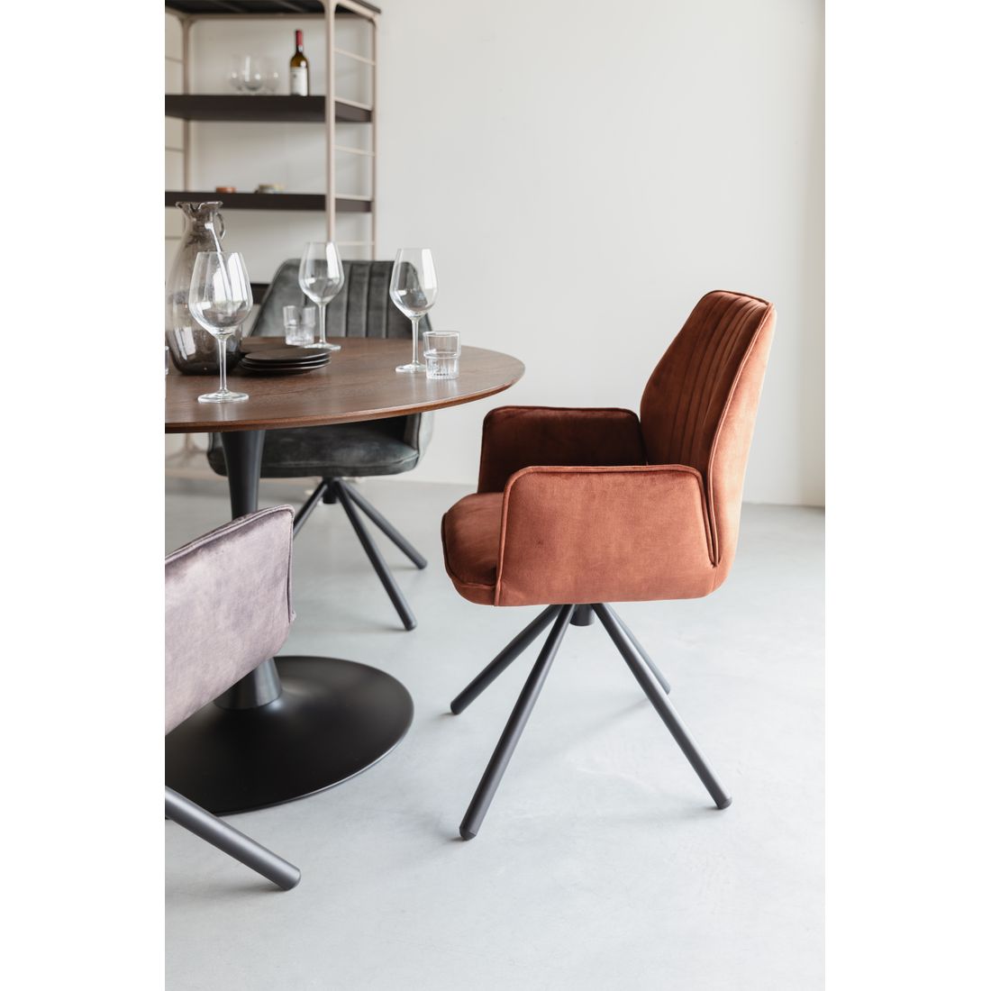 White Label Living Eetkamerstoel Jamie Bruin - KwaliteitWonen.nl