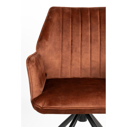White Label Living Eetkamerstoel Jamie Bruin - KwaliteitWonen.nl
