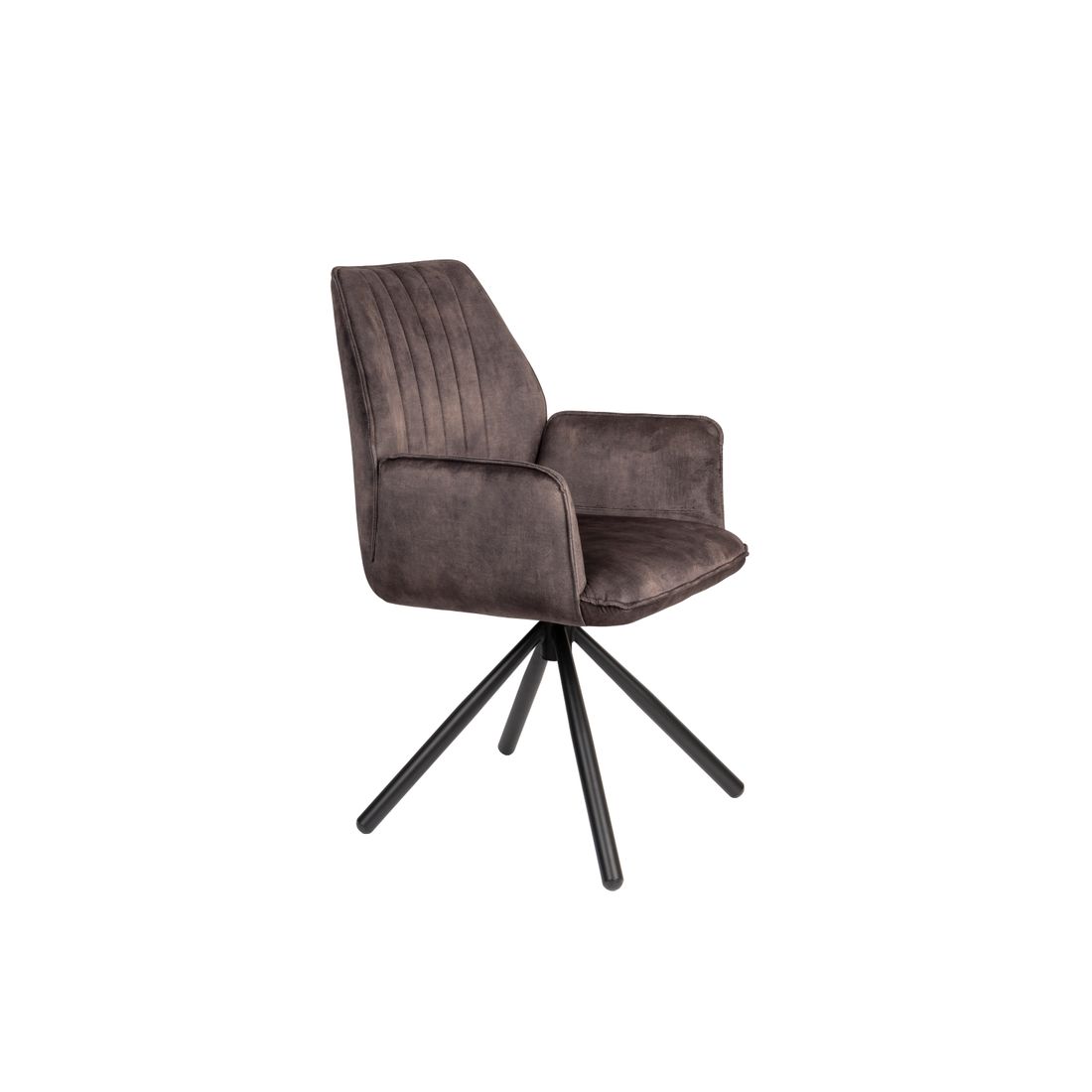 White Label Living Eetkamerstoel Jamie Donkerbruin - KwaliteitWonen.nl