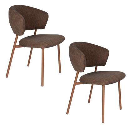 White Label Living Eetkamerstoel Jasmine Dark Multicolour - KwaliteitWonen.nl
