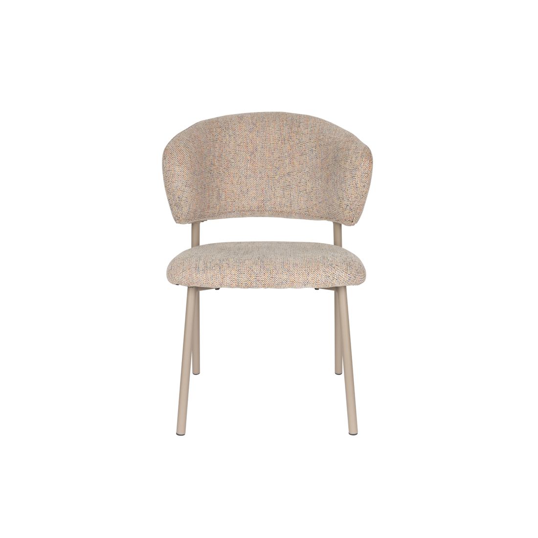 White Label Living Eetkamerstoel Jasmine Light Multicolour - KwaliteitWonen.nl