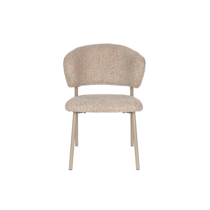 White Label Living Eetkamerstoel Jasmine Light Multicolour - KwaliteitWonen.nl