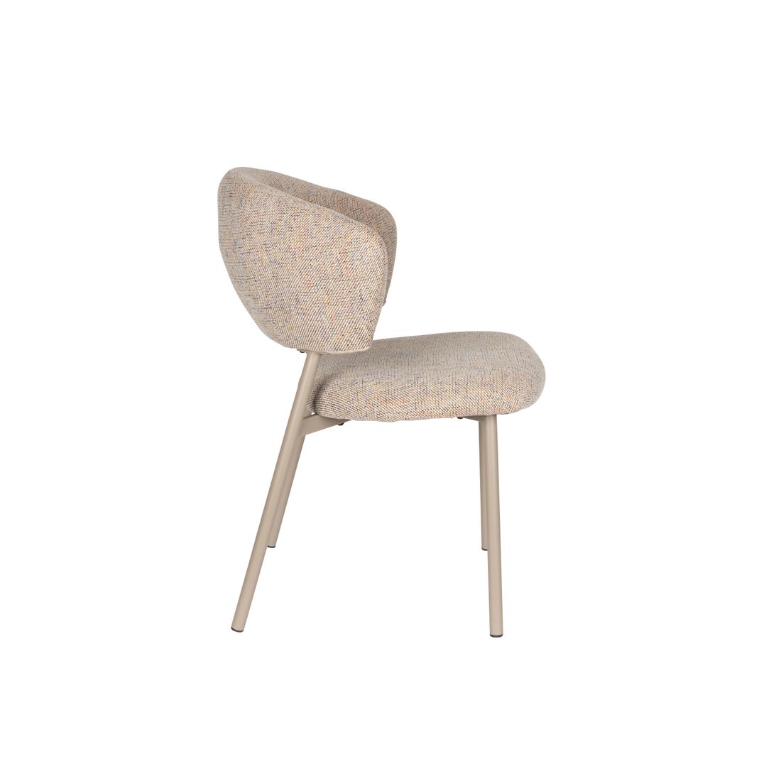 White Label Living Eetkamerstoel Jasmine Light Multicolour - KwaliteitWonen.nl
