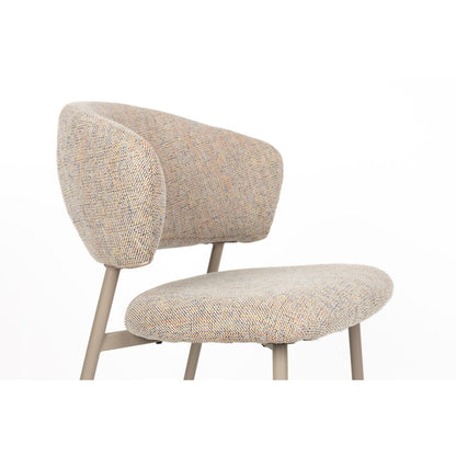 White Label Living Eetkamerstoel Jasmine Light Multicolour - KwaliteitWonen.nl