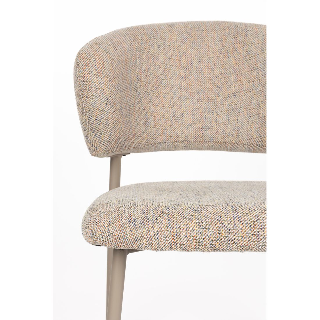 White Label Living Eetkamerstoel Jasmine Light Multicolour - KwaliteitWonen.nl