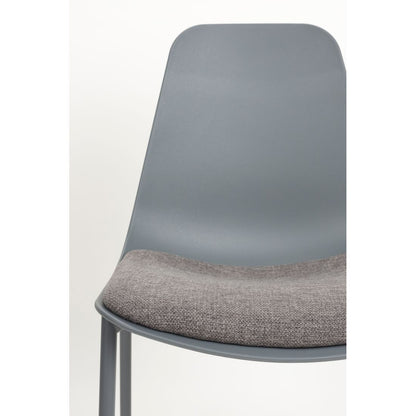 White Label Living Eetkamerstoel Jeffrey Grijs - KwaliteitWonen.nl