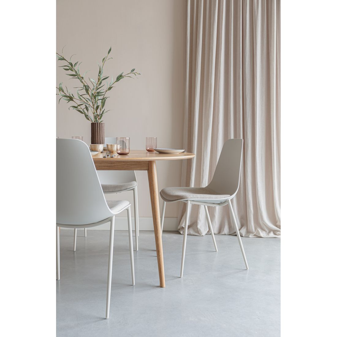 White Label Living Eetkamerstoel Jeffrey Wit - KwaliteitWonen.nl