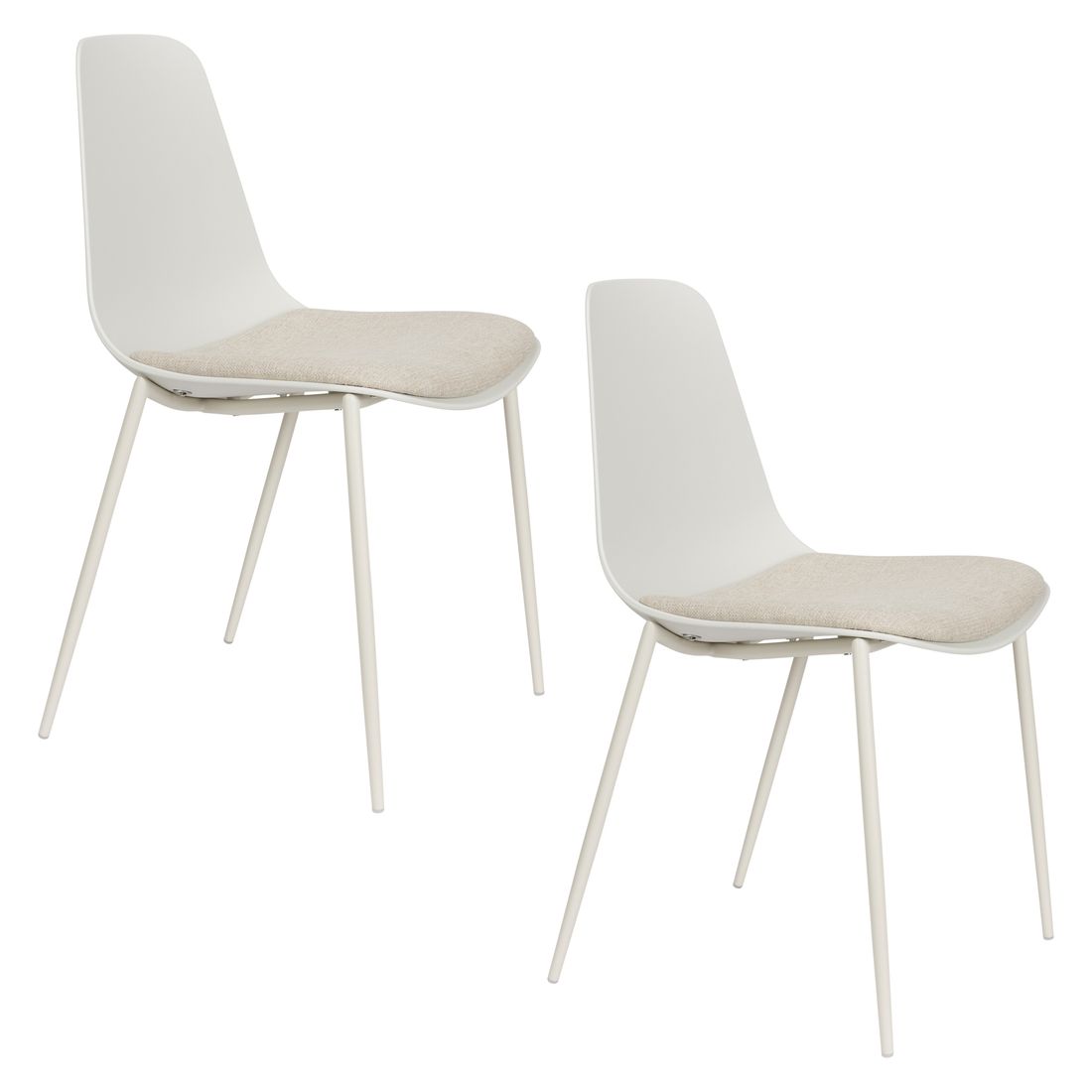 White Label Living Eetkamerstoel Jeffrey Wit - KwaliteitWonen.nl