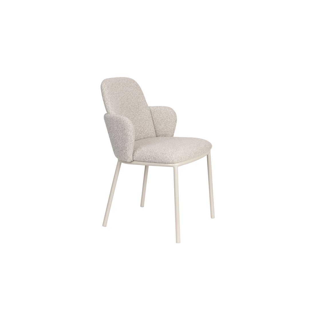 White Label Living Eetkamerstoel Jerrico Grijs Beige-Kwaliteitwonen.nl