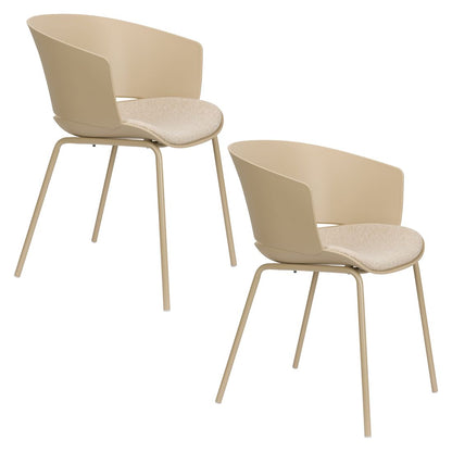 White Label Living Eetkamerstoel Jessica Beige - KwaliteitWonen.nl