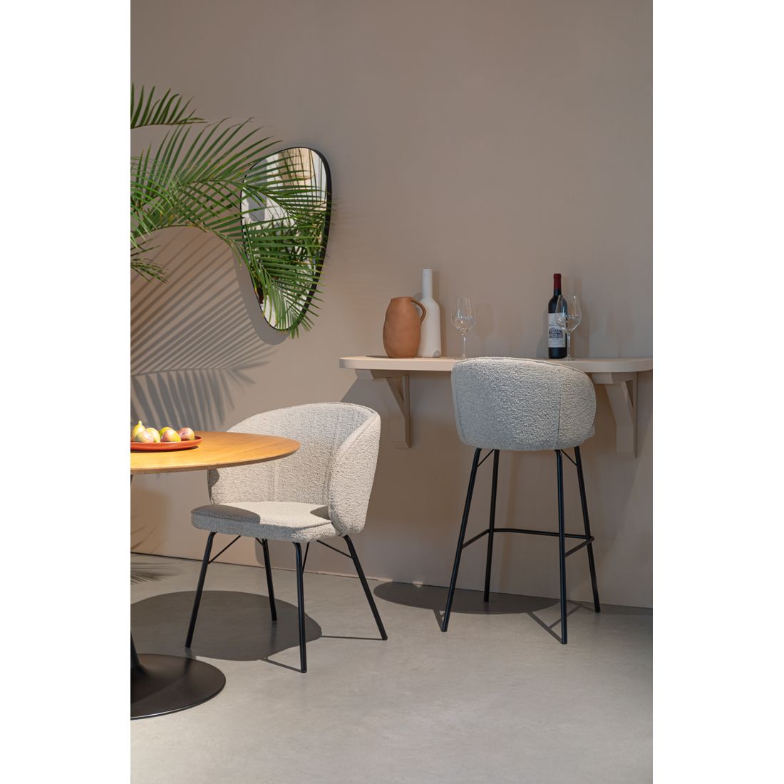 White Label Living Eetkamerstoel Joa Beige - KwaliteitWonen.nl