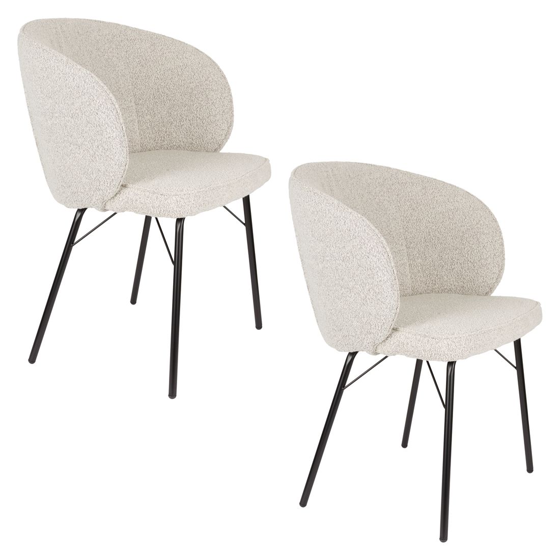 White Label Living Eetkamerstoel Joa Beige - KwaliteitWonen.nl