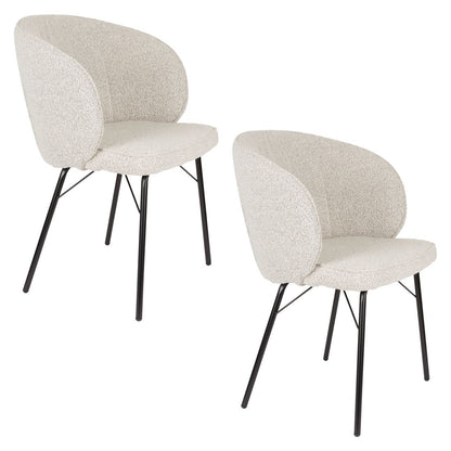 White Label Living Eetkamerstoel Joa Beige - KwaliteitWonen.nl