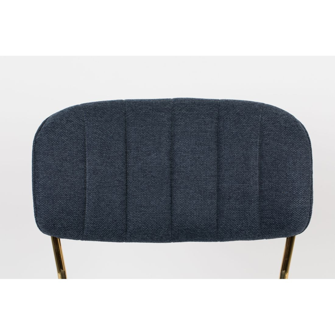 White Label Living Eetkamerstoel Jolien Goud Donkerblauw - KwaliteitWonen.nl