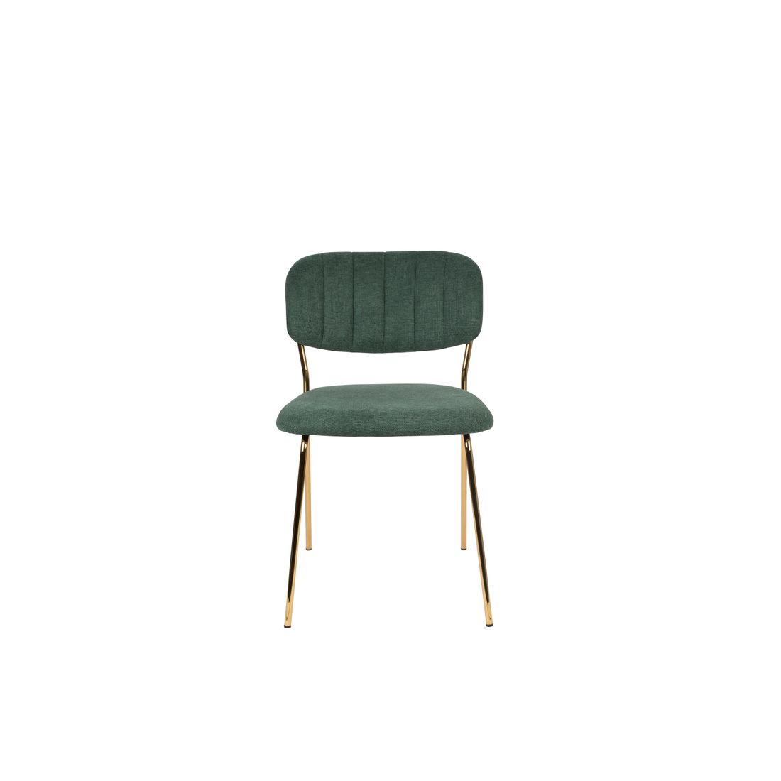White Label Living Eetkamerstoel Jolien Goud Donkergroen - KwaliteitWonen.nl