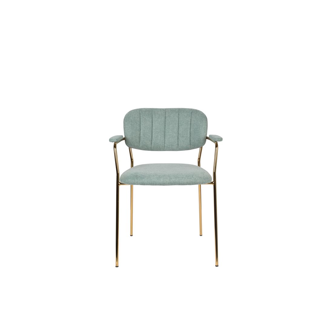 White Label Living Eetkamerstoel Jolien Goud Groen - KwaliteitWonen.nl