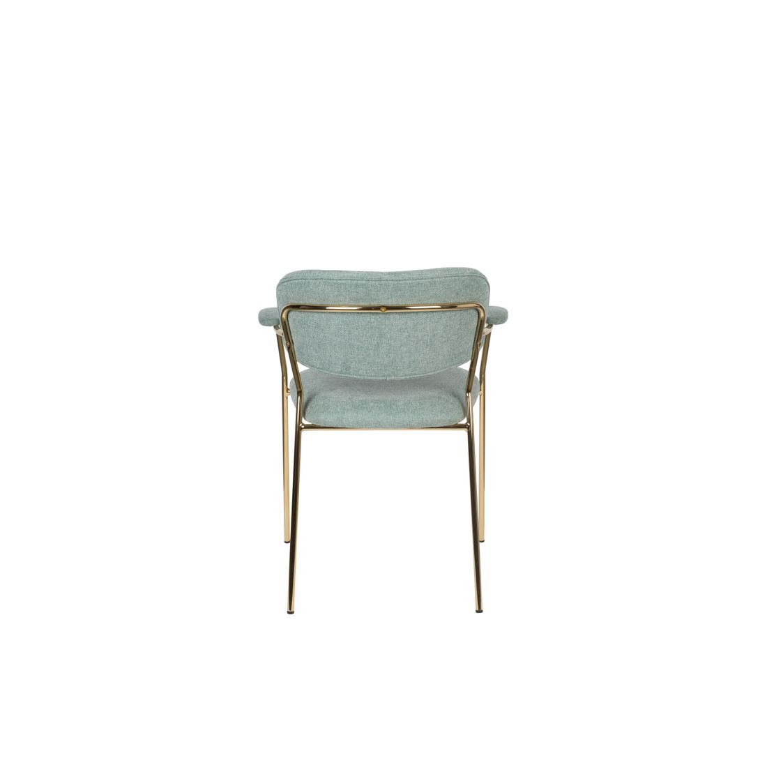 White Label Living Eetkamerstoel Jolien Goud Groen - KwaliteitWonen.nl