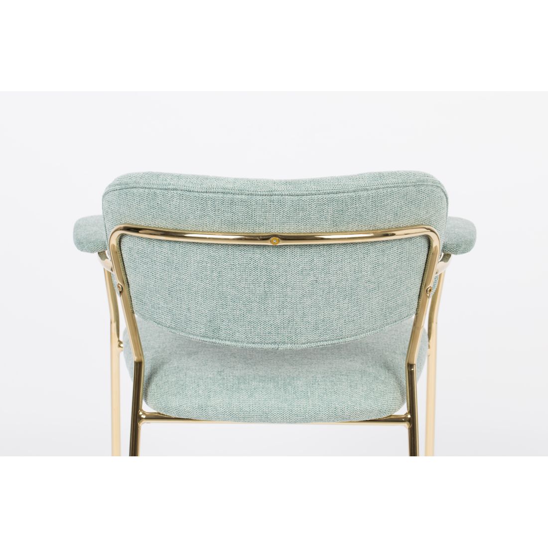 White Label Living Eetkamerstoel Jolien Goud Groen - KwaliteitWonen.nl